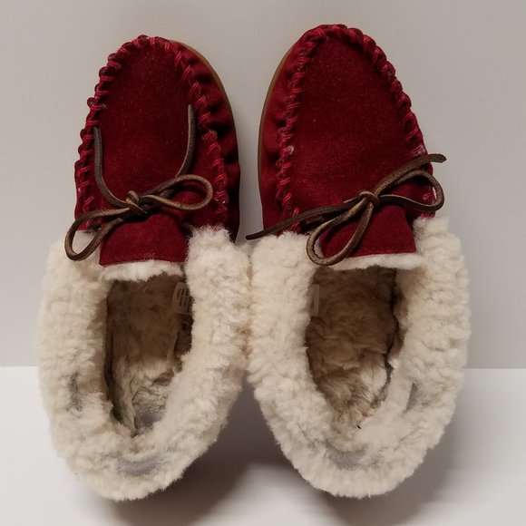 L.L. Bean Wicked Good Dark Red Moccasins - Picture 8 of 12